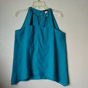 Mark Top Womens Lg Turquoise Sleeveless Round neck